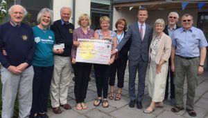 200 presented to Hospiscare raised by Fulfords/Lions
