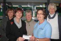 Lions\' Ladies presenting a cheque for 250 to Teresa Hawkes, Manager at The King\'s Centre Food Bank