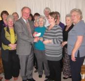 All Lions Ladies presenting the �800 cheque to Force