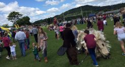 Crowds at the charter, classic car event