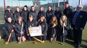 Honiton Hornets with Lion President Brian following presentation