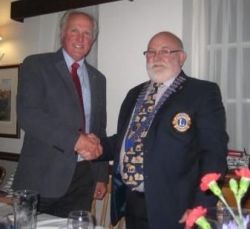 Lion President Brian for 2016/17 takes over from Lion Steve