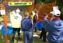 Lions rushing round to clear up broken crockery