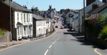 Honiton town entering from the West