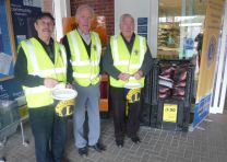 Lions John Ed and Roy collecting at Tesco April 12th