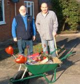 The winner Mr Fabian of Honiton receiving his prize from Lion President Brian Richards