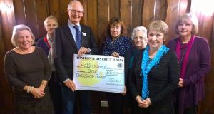 Lions Ladies presenting the £1000 cheque