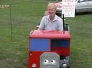 Lion Trevor with Bertie Bus