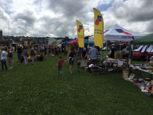 Crowds at the classic car