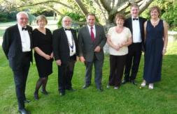 Top table in the garden of Tumnling Weir Hotel before entering Lions Den