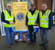 Lions Barry, Steve and Bernard collecting May